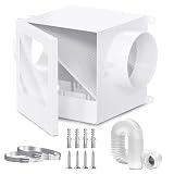Upgrade Metal Dryer Duct Lint Trap, HG Power Indoor Dryer Vent Catcher Kit with Stainless Steel Mesh & Water Drawer to Collect Lint for Electric Dryer with 4 Inch 8FT Dryer Vent Hose, 2 Clamps