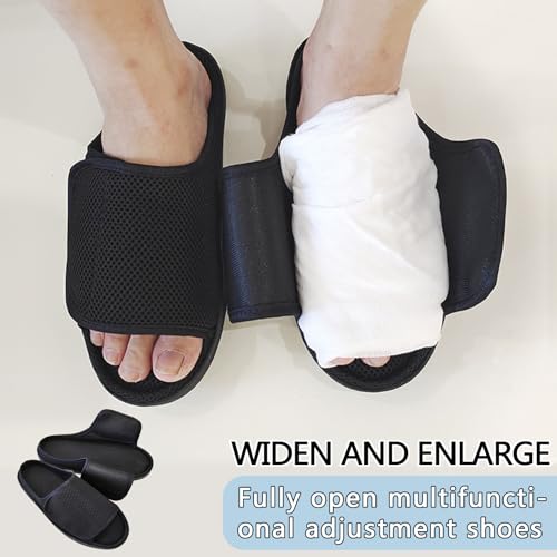 Image of Men Women Diabetic Shoes,Extra Wide Width Open Toe Sandals,Adjustable Magic Stickers for Arthritis,Swollen Feet,Fat Feet,Wide Feet,Foot Diseases,Eversion of the Feet,and Foot M Deformation