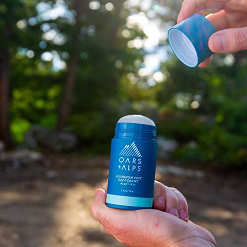 Oars + Alps Aluminum Free Deodorant For Men And Women, Dermatologist Tested And Made With Clean Ingredients, Travel Size, Aspen Air, 1 Pack, 2.6 Oz #TOP5
