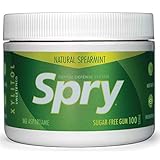 Spry Fresh Natural Xylitol Chewing Gum Dental Defense System Aspartame-Free Sugar Free Gum (Spearmint, 100 Count - Pack of 1)