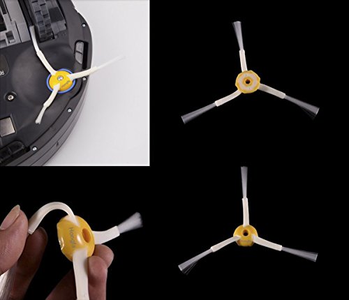 Hongfa 694 3-Armed Side Brush For I-Robot Roomba, 10 Pieces Replacement Accessories Parts For Roomba 650 690 614 550 760 780 (500 600 700 Series) Vacuum #TOP1