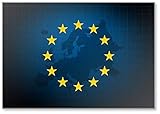 mapa union europea en blanco Tamaño: 8 x 5,5 cm. Bandera de la Unión Europea con mapa de Europa Classic imán para nevera