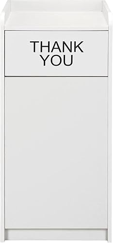 Miniatura 2 de Global Industrial Recipiente de basura de madera con bandeja superior, 36 galones, gris