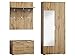 Zestaw do przedpokoju P-005 dąb wotan, z dużą szafą i lustrem, Signal