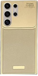 جراب حماية لموبايل سامسونج جالكسي S25 الترا، يأتي بتصميم أنيق من الجلد مع حامل بطاقات مغناطيسي، جراب حماية مقاوم للصدمات مع فتحة بطاقة وحماية للكاميرا من في فولت (رمادي)