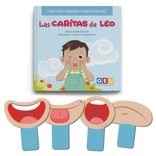 Las caritas de Leo I Cuentos infantiles 1 2 3 años I Cuento interactivo con tarjetas para trabajar emociones (Aprende a hablar con Leo)