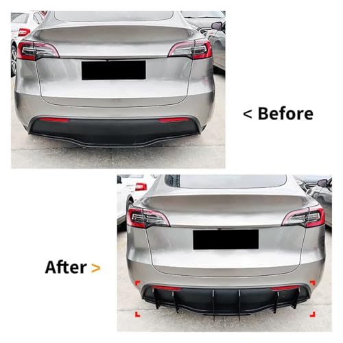 Difusor parachoques trasero coche Tesla Model Y kit de carrocería contra arañazos bajos 3