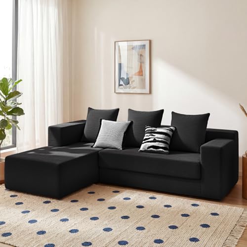 106" Modular Sectional Sofa with Memory Foam & Deep Seat