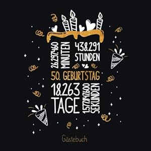 Gästebuch 50. Geburtstag: Geburtstags Deko & Geschenk zur Feier des 50.Geburtstag für Mann oder Frau / 50 Geburtstag…
