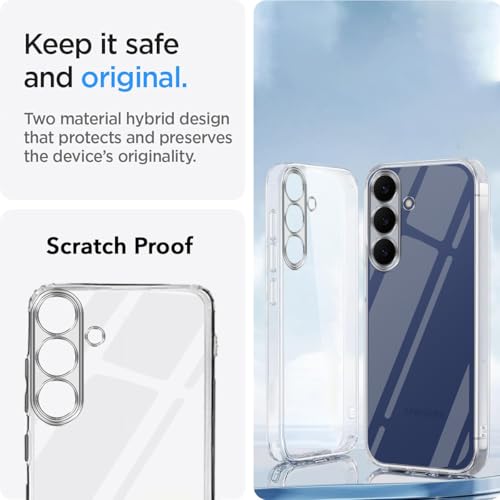 Image of Jkobi Silicone Back Cover Case for Samsung Galaxy S25 FE (Clear Shockproof Case with Camera Protection | Soft and Flexible | Transparent)
