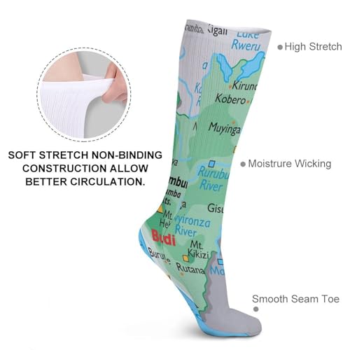Maps of Czech Republic Compression Socks for Men And Women,Running Sports Socks3
