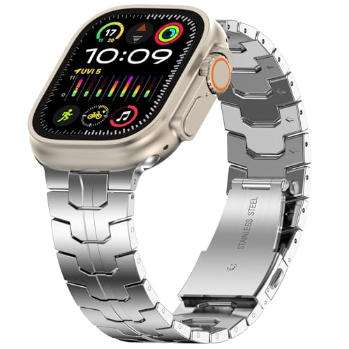 Image of MioHHR Stainless Steel Bands for Apple Watch 49 /46 /45 /44 /42mm(Series 3 /2 /1)