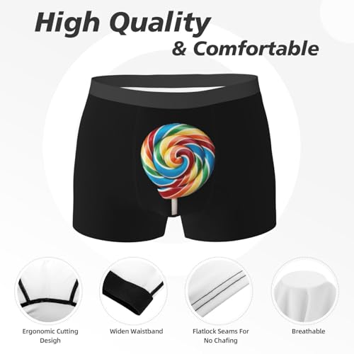 lollipop print Men's Boxer Briefs,men's Underwear,gifts for men,Comfortable, breathable and soft 6