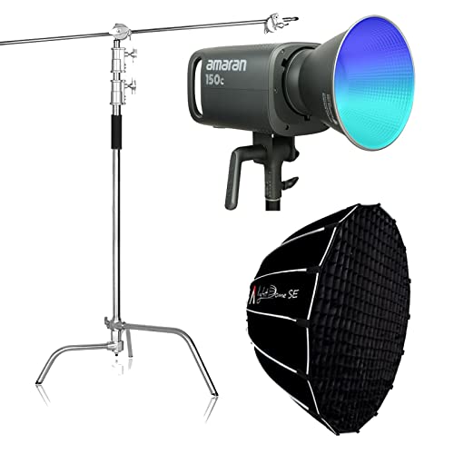 Aputure Amaran 150C + Light Dome SE \tg{bNX + C X^h Lbg,150W RGB LED rfI Cg 2 F 2500K ` 7500K Bowens }EgBe Cg Ét@