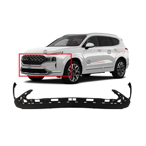 Image of FitParts Compatible with Hyundai Santa Fe 2021-2023 Front Bumper Cover | Textured, Hybrid, OEM 86512S2500, HY1015122