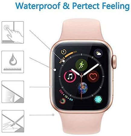[3-Pack] Apple Watch 42mm Tempered Glass Screen Protector (Series 3 2 1) [9H Hardness] [Bubble Free] [Only Covers The Flat Area] Screen Protector Compatible Apple Watch 42mm