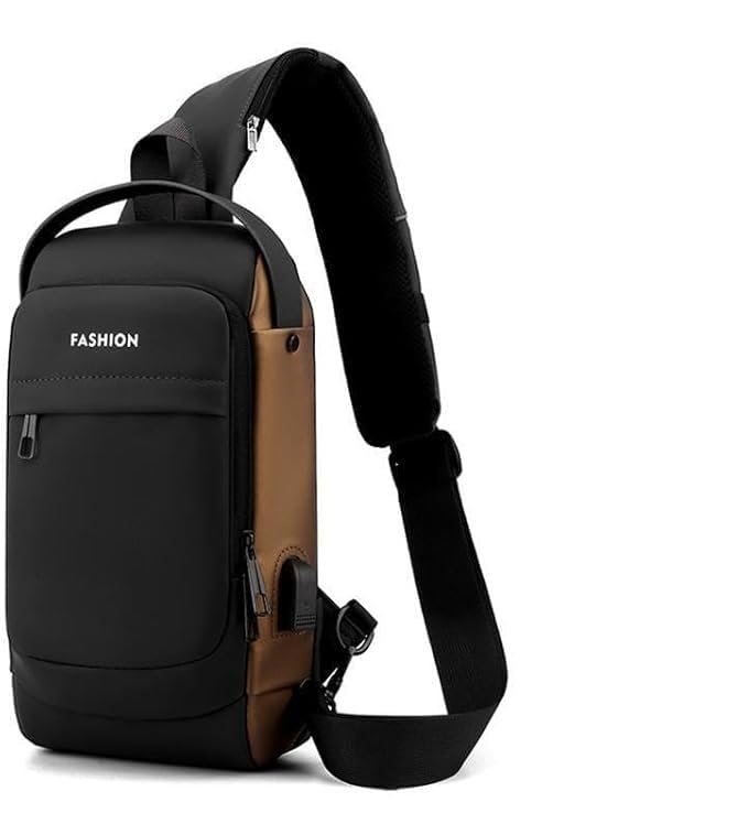 Adjustable Men's Sling Bag | Techwear-Inspired Motorcycling Chest Backpack with USB Charging Port, Anti-Theft Design, and Multi-Functional Waist Pack | For Daily Commute and Travel-image-43