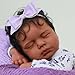 SCOM Reborn Baby Dolls Black Girl - 20 Inch Realistic Newborn Baby Dolls Newborn Baby Dolls African American Real Life Baby Dolls Gift for Kids Age 3