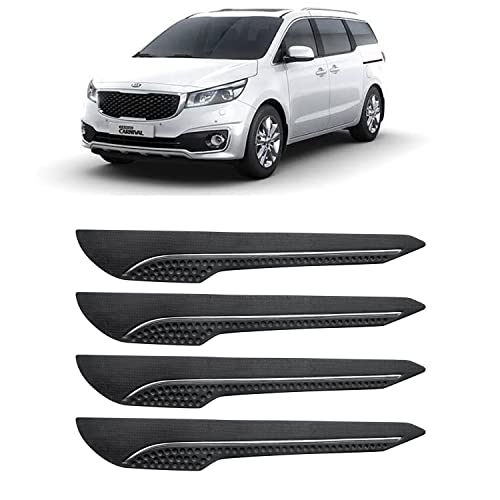 Image of AOSIS-Car Bumper Protector /Bumper Guard for Kia Grand Carnival with Single Chrome Stripe (4-Pcs)
