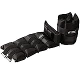 Day 1 Fitness Ankle Weight Pair 10.0 LBS, Set of 2 with Adjustable Velcro Straps - Breathable, Moisture Absorbent Weight Straps for Men and Women - Comfortable Ankle, Wrist Weights