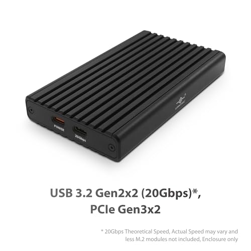 Image of Vantec NexStar SX, USB 3.2 Gen2x2 (20Gbps), M.2 NVMe Enclosure only, USB C, Design for Two Modules Storage (NST-262C3)