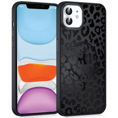 Coque iPhone 12 Mini magnétique MagSafe antichoc motif léopard noir