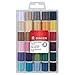 SINGER Polyester Sewing Thread Set - 30 Assorted Colors, 50 Yards per Mini Thread Spool, Sewing Kit Includes 5 Large Eye Hand Needles, 1 Needle Threader, Suitable for Hand and Machine Sewing