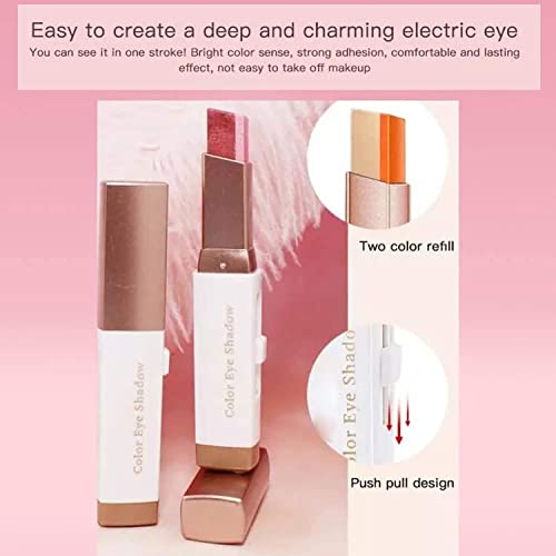Ljxwrf Glitter Gradient Eyeshadow Stick, Glitter Double Colour Gradient Eyeshadow Stick Two Tone, Two Tone Eyeshadow Sticks For Eyes Makeup, Double Color Gradient Eyeshadow Stick Shimmer (3Pcs-B) #TOP3