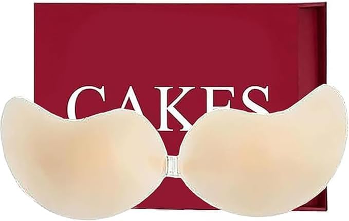 Bra for Women, Sticky Invisible Push Up Silicone Bra, 2025 New Clasp Bras for Backless Dress, Nude