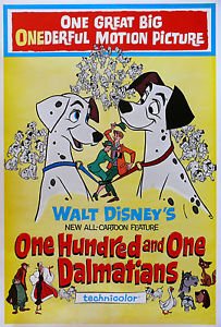 "101 DALMATIONS" - Classic Disney Animated Movie Poster - Poster Size : A3