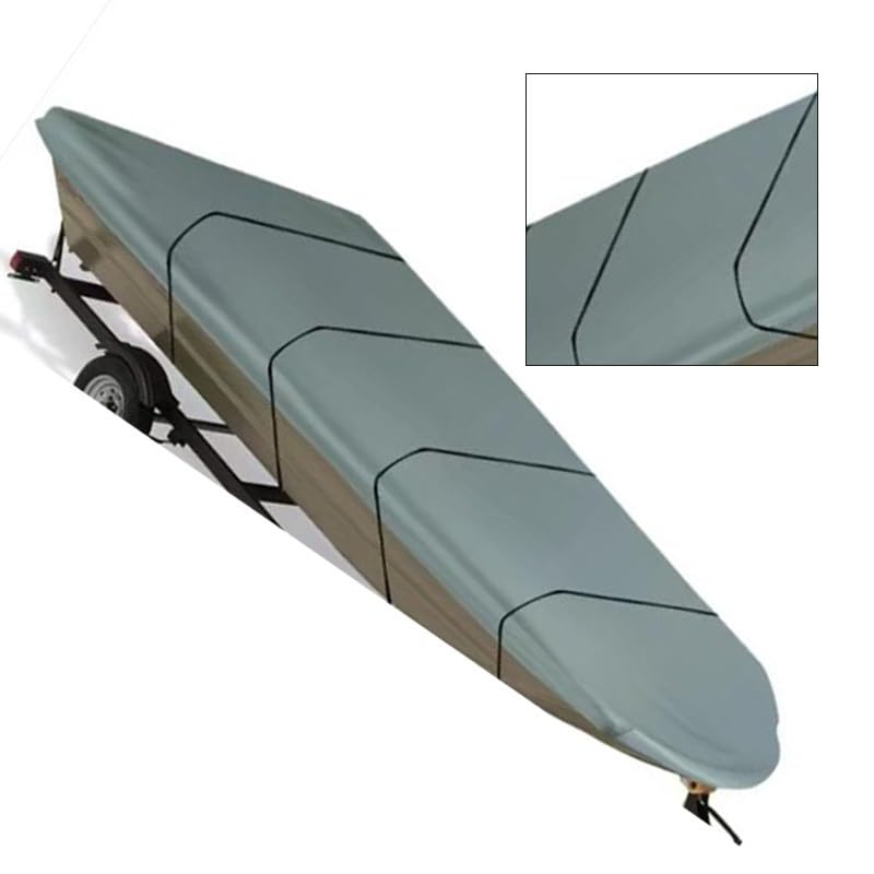 Housse de bateau 426 x 177 cm bâche d'extérieur grise avec 4 ceintures