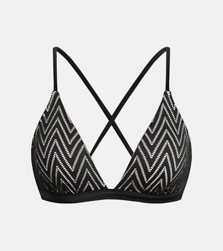 Image of CUPSHE Women's Bikini Top V Neck Triangle Swim Top Crisscross Back Tie | Swim Top Separate, Removable Soft Cups, Adjustable Straps, Customizable Fit, Mix and Match Style, Beach Vacation
