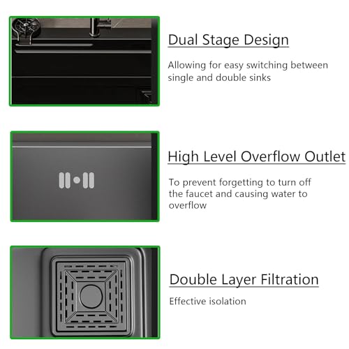 Évier sous plan facile à installer et à nettoyer en acier inoxydable E65 - 7