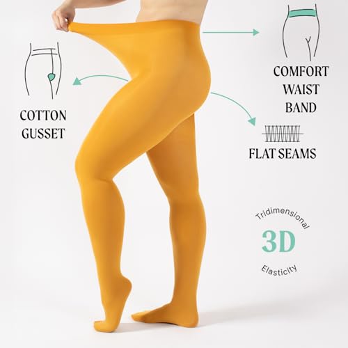 Image of CALZITALY Opaque Colour Tights - 80 DEN Thick Tights, Microfiber Pantyhose, S - 4XL Available in Plus size - Italian Hosiery