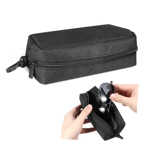 KOMBIUDA Estuche Doble Para Gafas De Sol, Funda Organizadora Con Compartimentos Suaves Para Mujer, Viaje y Uso Diario