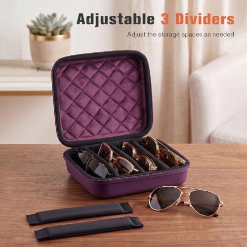 Image of ProCase Hard Shell Travel Sunglasses Organizer, Portable Multiple Glasses Case for Travelling