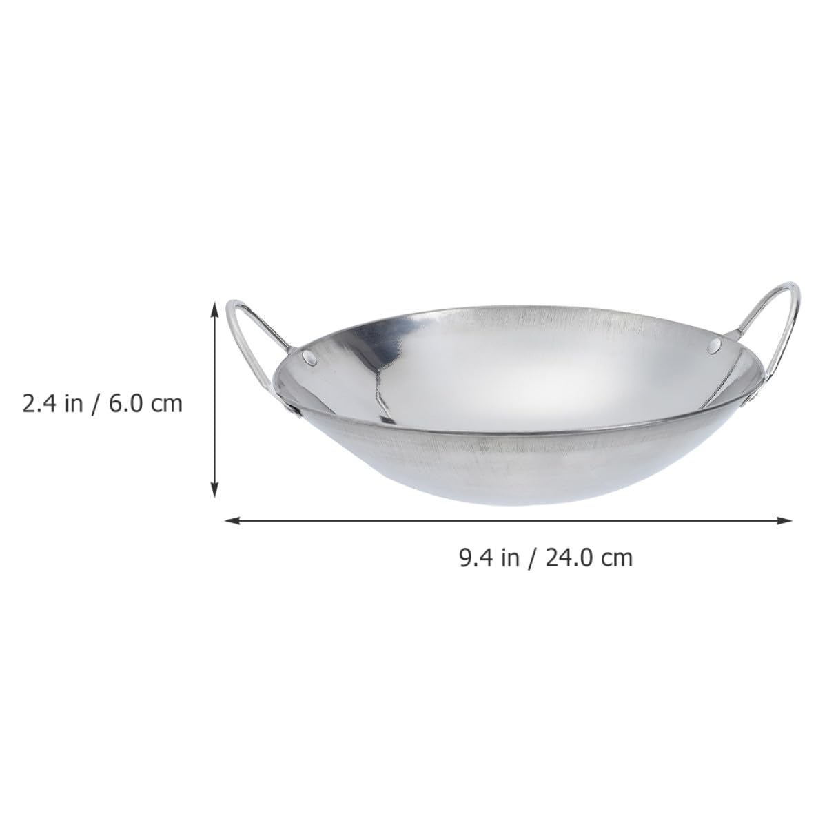 Alasum Pentole in Acciaio Inox 2 Pezzi Doppio Manico Antiscivolo Padelle per Uso Domestico e Cottura Induzione per Stufati e Brodi