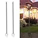 Yescom 2 Packs 10 Ft String Light Pole with Side Hooks for Hanging String Lights Metal Pole Aluminum Patio Backyard Party Christmas Decoration