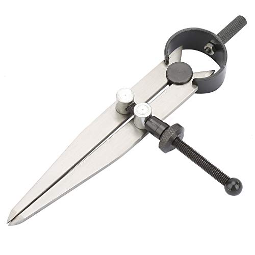 KIMISS Boussole en Cuir Réglable, Outil de Bricolage, Travail Manuel, Séparateur d'aile de 105mm, Outil de Dessin