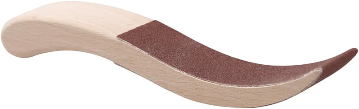BESTonZON Piano Board Sanding Tool 2 Pack S-shape Wooden Sanding Blocks for Felt Polishing
