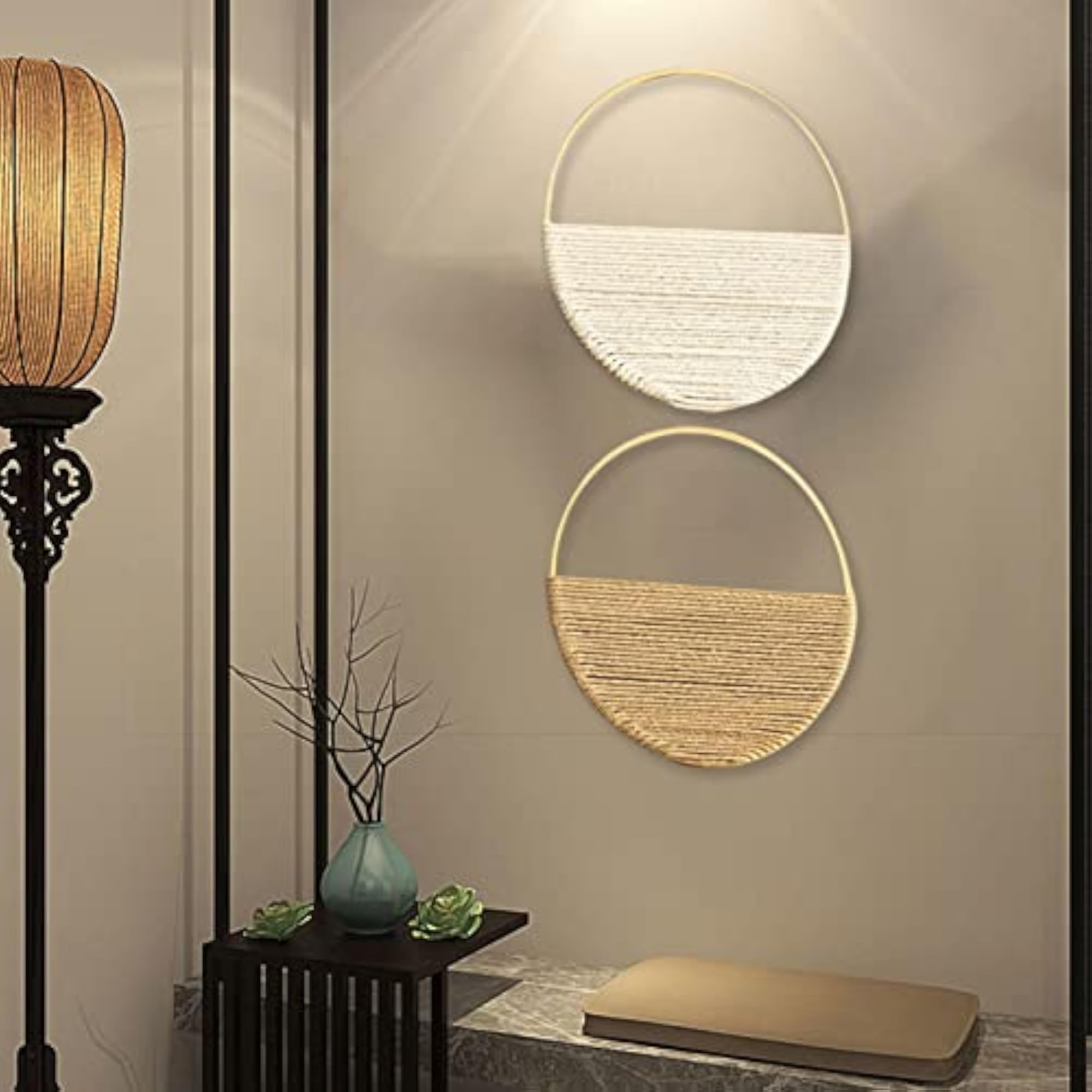 Bohemian Wall Decoration Pendant, Double Circle Decor