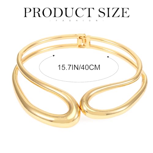 TWINKLEDE Chunky Gold Necklace Statement Choker Collar Necklaces for Women3