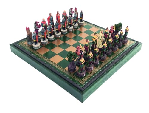 Jeu d'échecs Robin des Bois échiquier boîte cuir jeu de dames