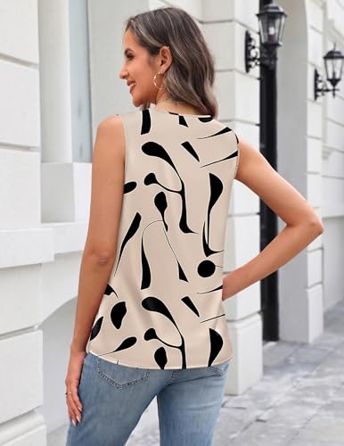 Zeagoo V Neck Tops for Women Dressy Casual Satin Silk Tanks Work Shirts - image 2