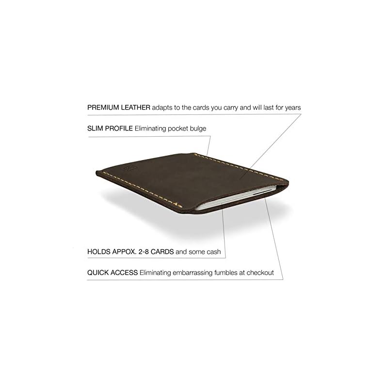 Modern Carry Leather Minimal Card Holder, Minimalist Wallet for Men & Women, Thin Credit Card Holder, Small Business Card Holder, Card Holder Wallet, Front Pocket Card Wallet - Full Protection (Brown) - Image 4