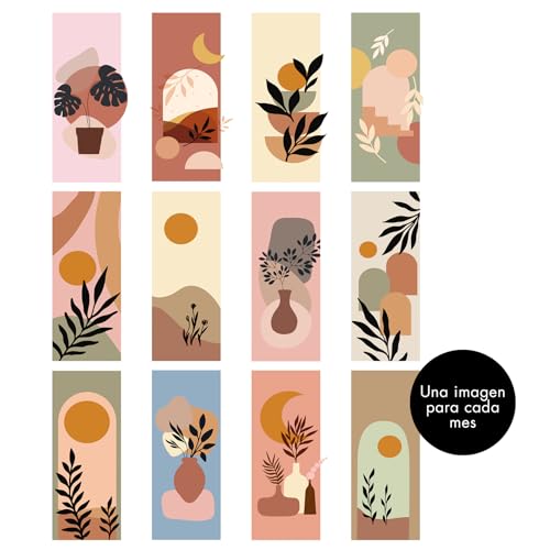 Miquelrius Wandkalender 2026, Jahresplaner, A3, 420 x 296 mm, mit Notizfeld, Doppelspiralbindung, 12-Monatsplaner, Spanisch, abstrakt