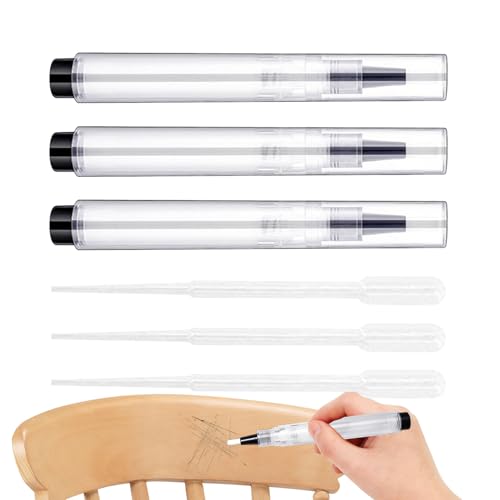 Penna Per Pittura Murale – Strumento Per Ritocco Da 3 Pezzi, Pennarello Ricaricabile Con Corpo In PP, Soluzione A Copertura Rapida Con Controllo Preciso Del Flusso | Bastone Di Riparazione Per Fissagg