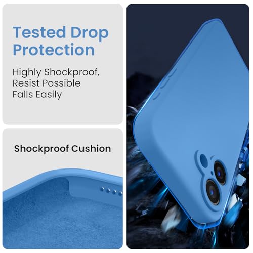 Image of FireNova Designed for iPhone 16 Plus Case, Silicone Upgraded [Camera Protection] Case, Soft Anti-Scratch Microfiber Lining Inside, 6.7 inch, Blue