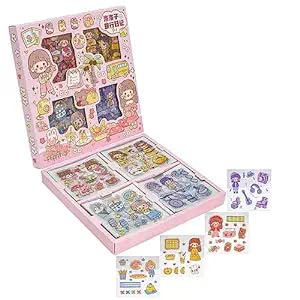 Girl Theme Stickers for Kids, 100 Sheet Stickers, Adorable Japanese Girl Sticker Set, Stationery Item for Kids, DIY Stickers for Notebook (B0D83ZL93Z) Amazon Price History, Amazon Price Tracker
