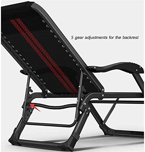 Silla reclinable portátil de gravedad cero para aliviar la espalda en la terraza 5
